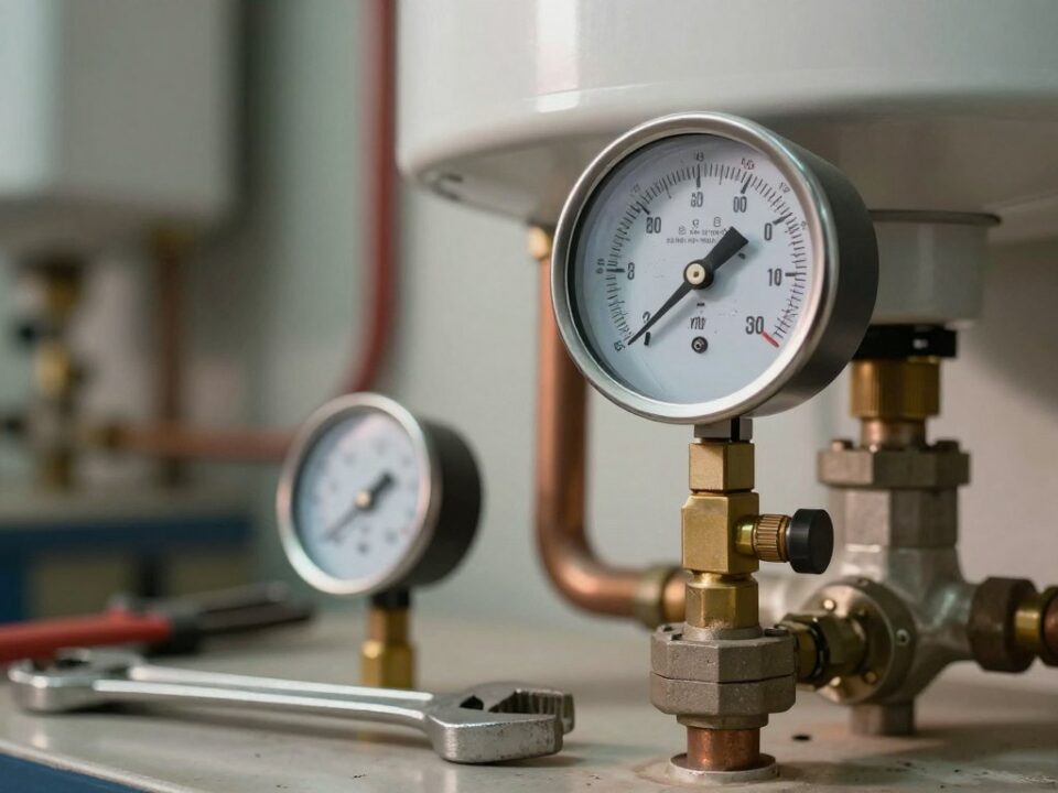 Chaudière gaz et manomètre défectueux